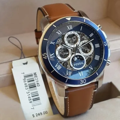 Fossil Grant Sport Automatic Luggage Leather Men's Watch